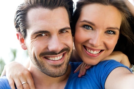 smiling couple closeup